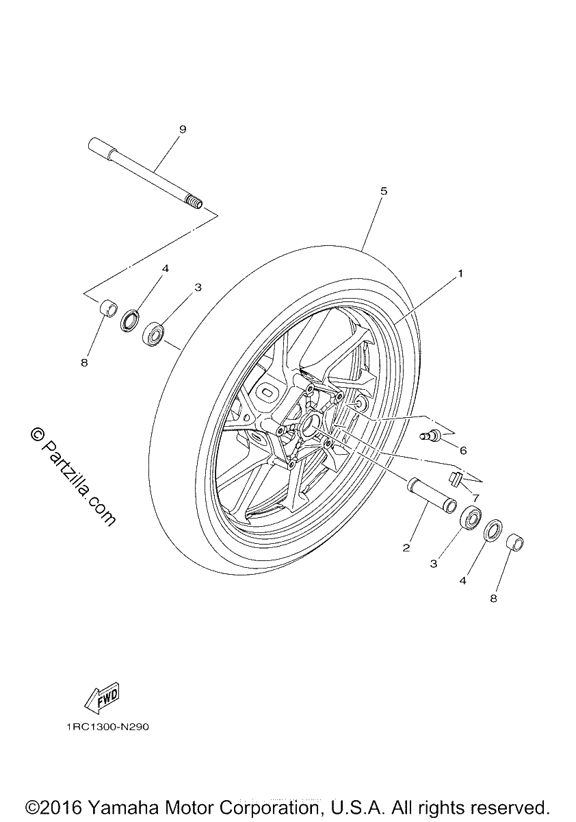 Diagrama de FRONT WHEEL