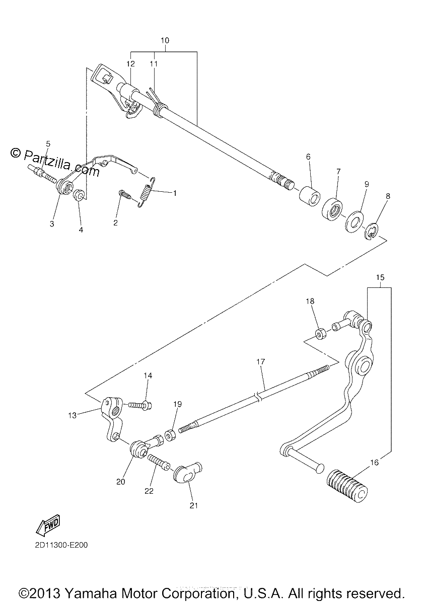 Diagrama de SHIFT SHAFT