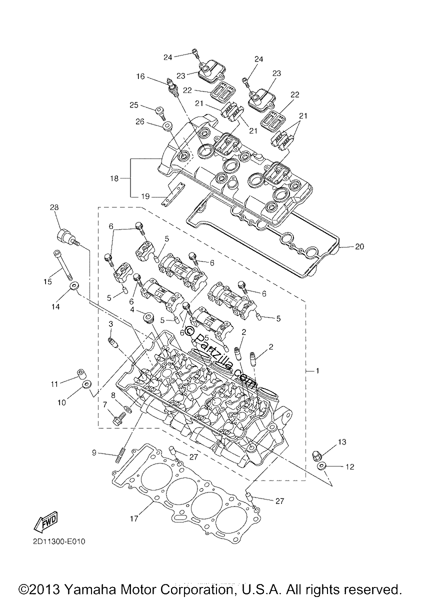 Diagrama de CYLINDER HEAD