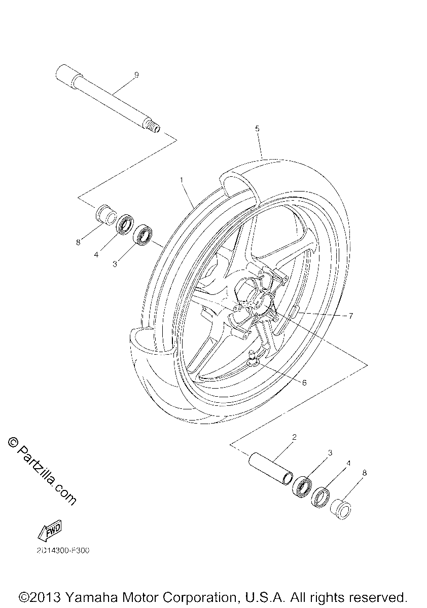 Diagrama de FRONT WHEEL