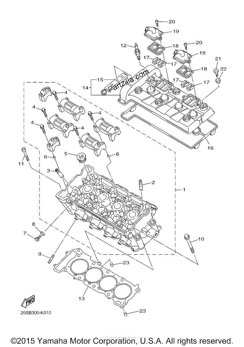 Diagrama de CYLINDER HEAD