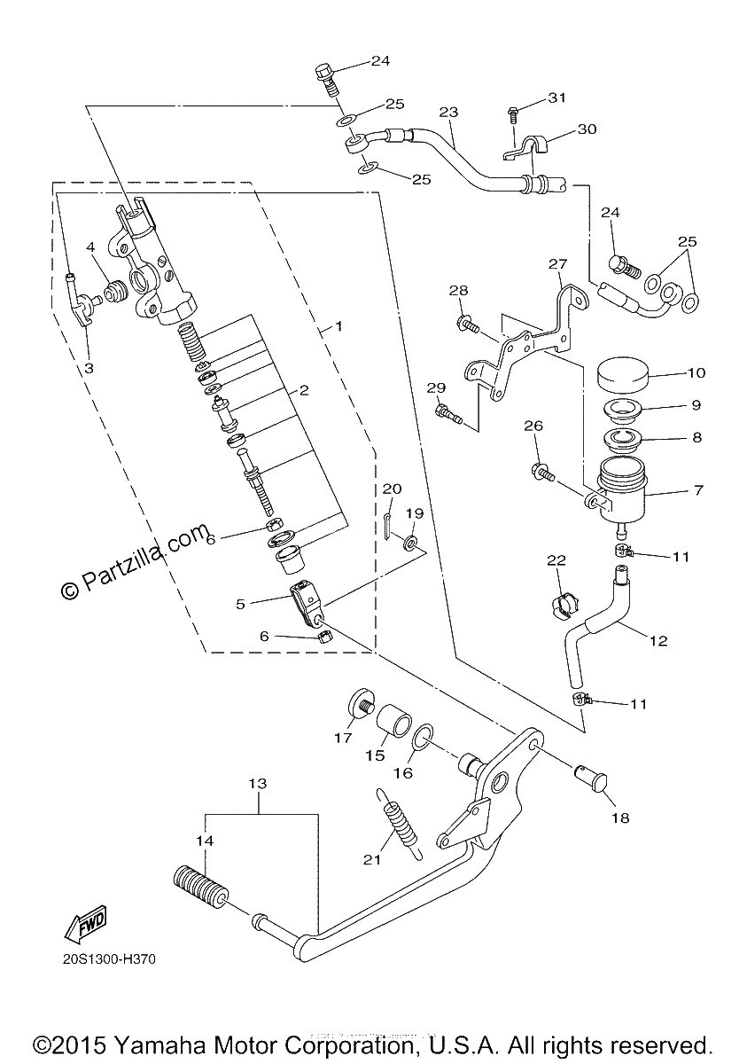 Diagrama de REAR MASTER CYLINDER