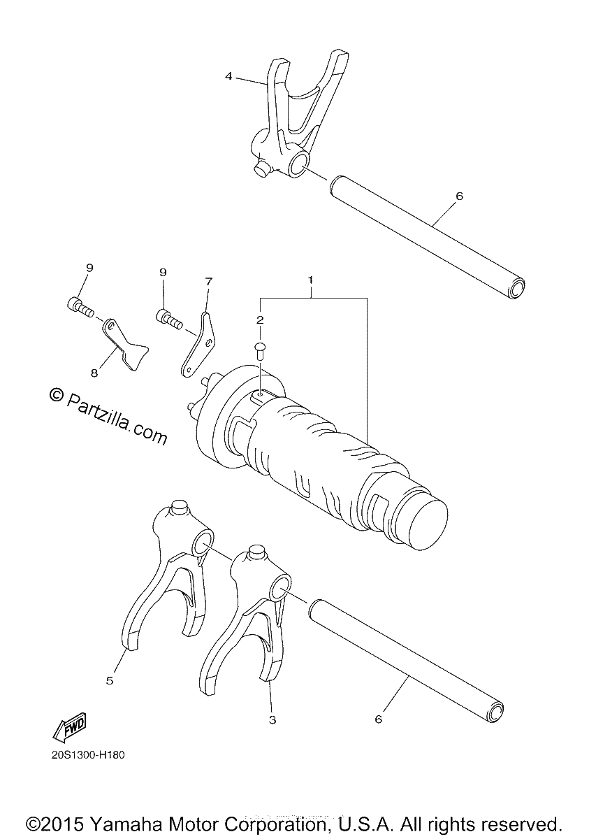 Diagrama de SHIFT CAM FORK