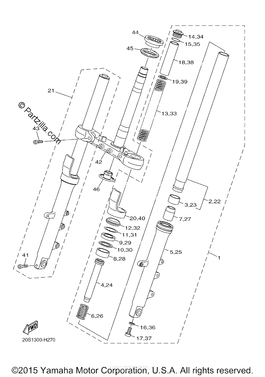 Diagrama de FRONT FORK