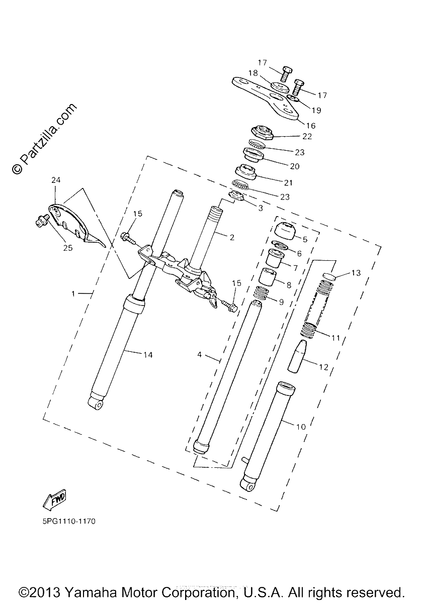 Diagrama de FRONT FORK