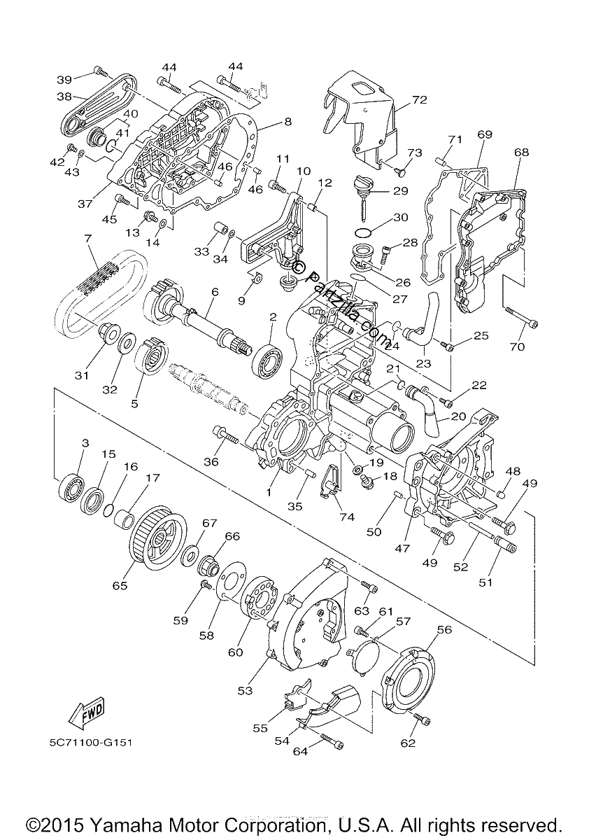 Diagrama de MIDDLE DRIVE GEAR