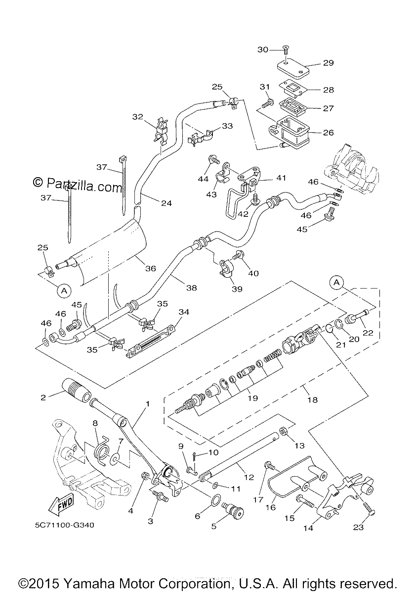 Diagrama de REAR MASTER CYLINDER