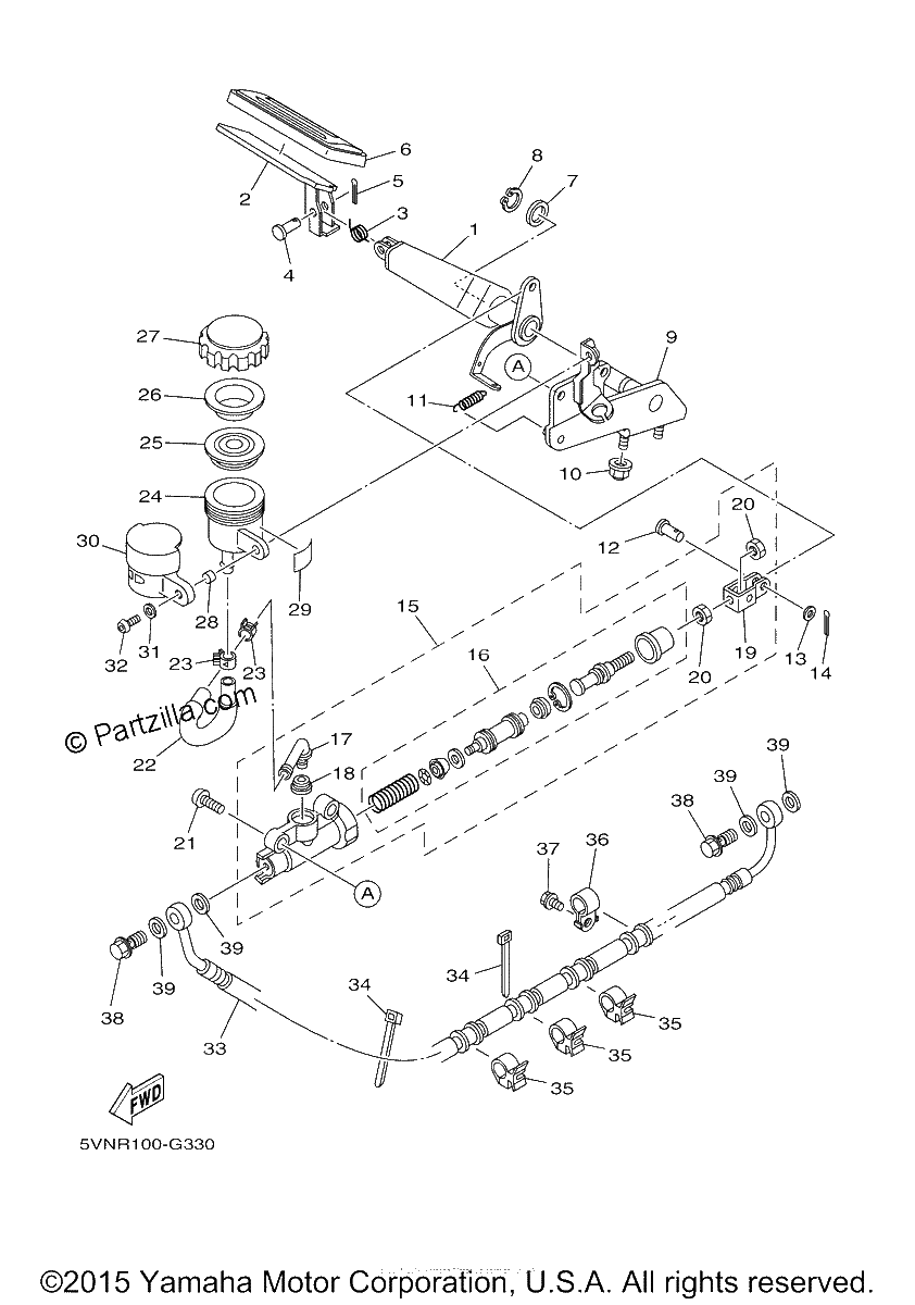 Diagrama de REAR MASTER CYLINDER