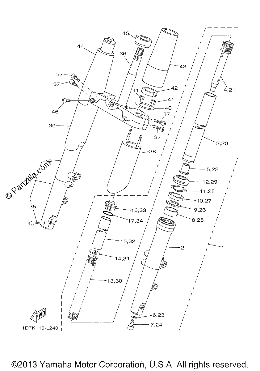 Diagrama de FRONT FORK