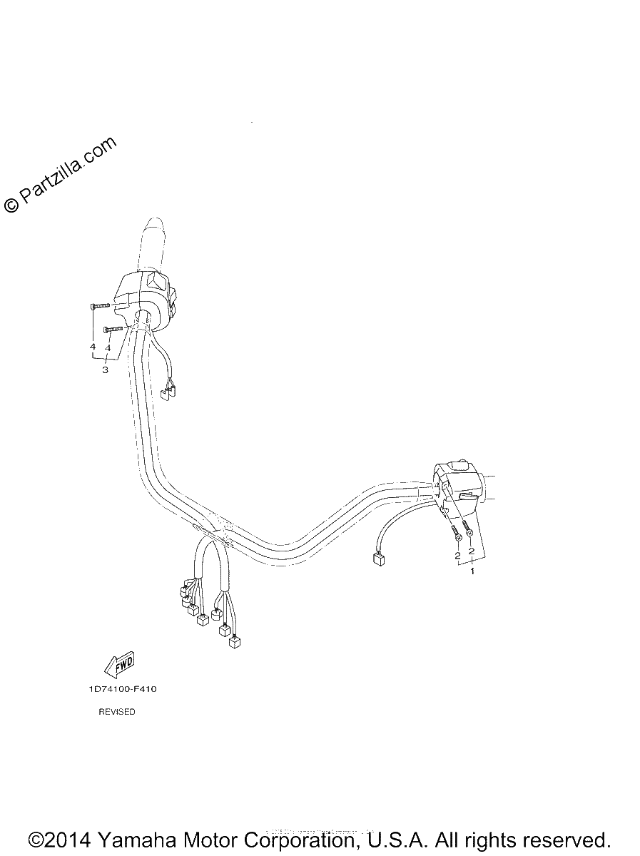 Diagrama de HANDLE SWITCH LEVER