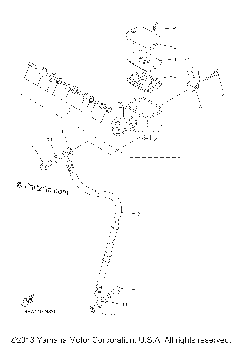 Diagrama de FRONT MASTER CYLINDER