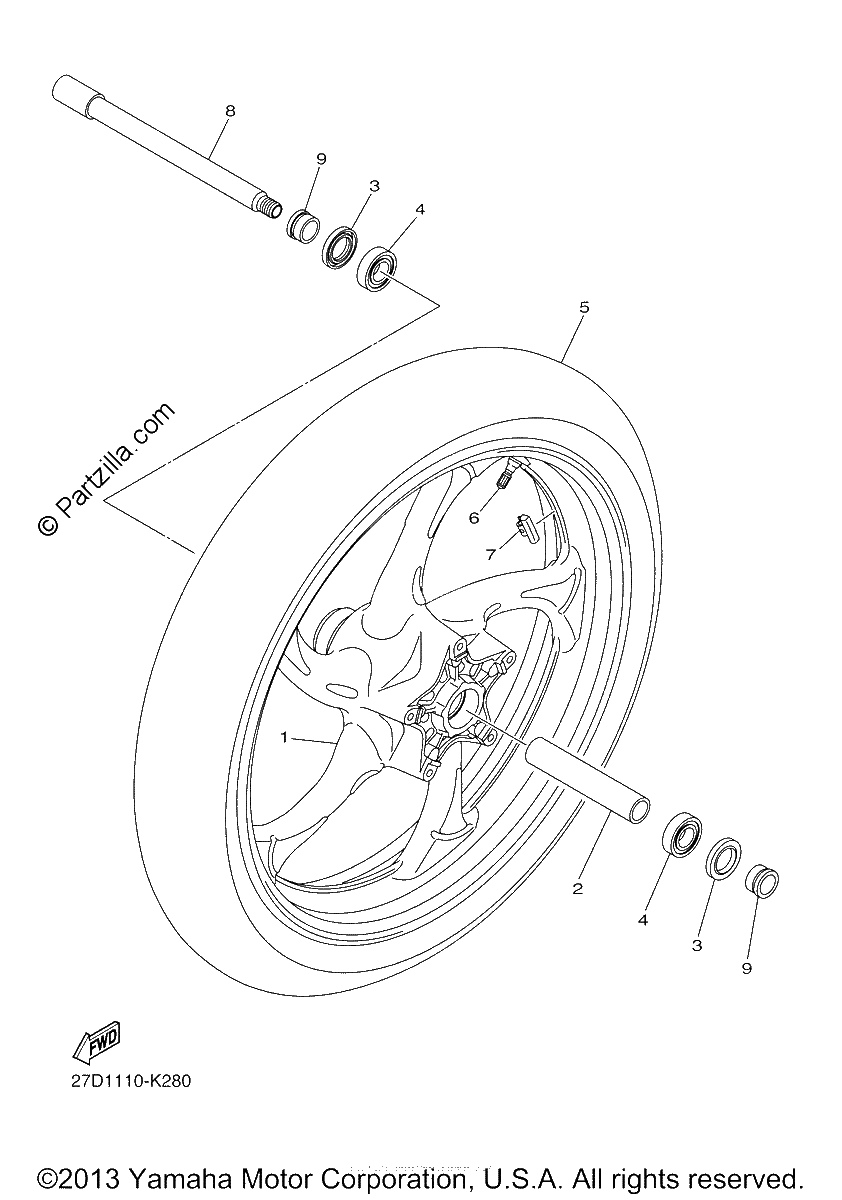 Diagrama de FRONT WHEEL