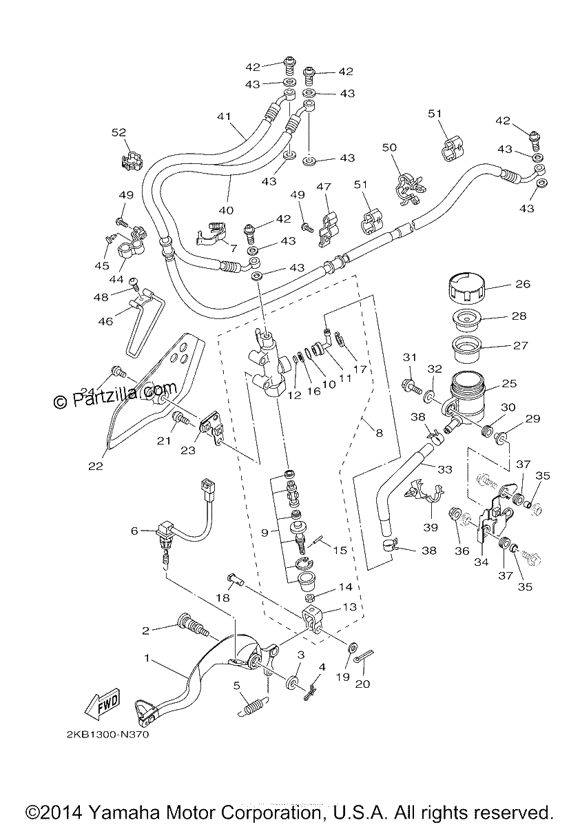 Diagrama de REAR MASTER CYLINDER