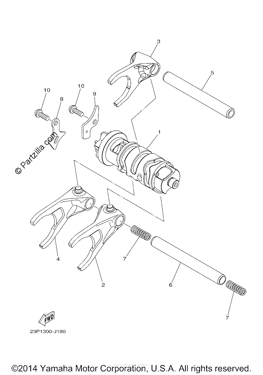 Diagrama de SHIFT CAM FORK