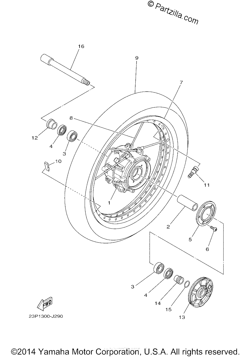 Diagrama de FRONT WHEEL