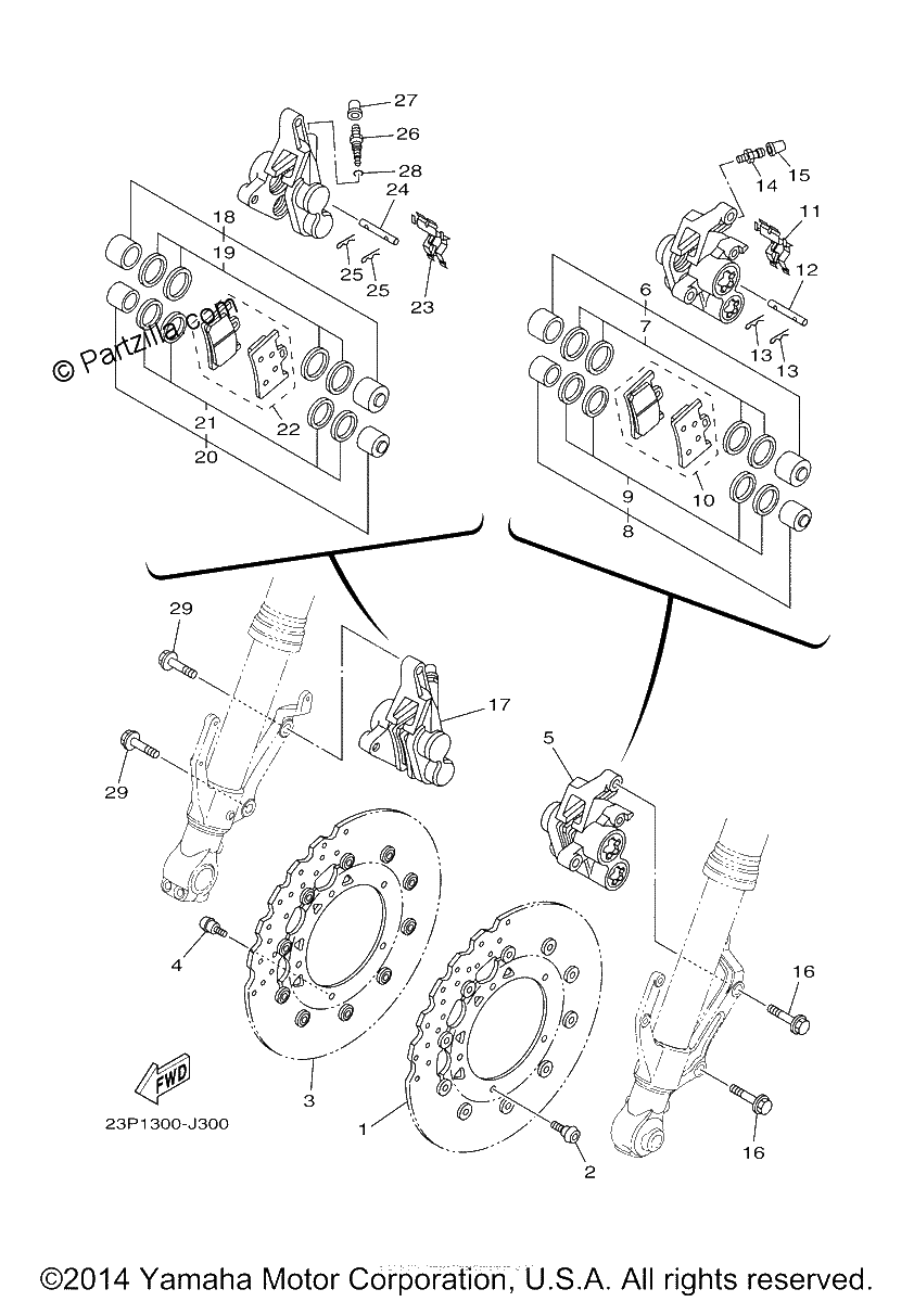 Diagrama de FRONT BRAKE CALIPER