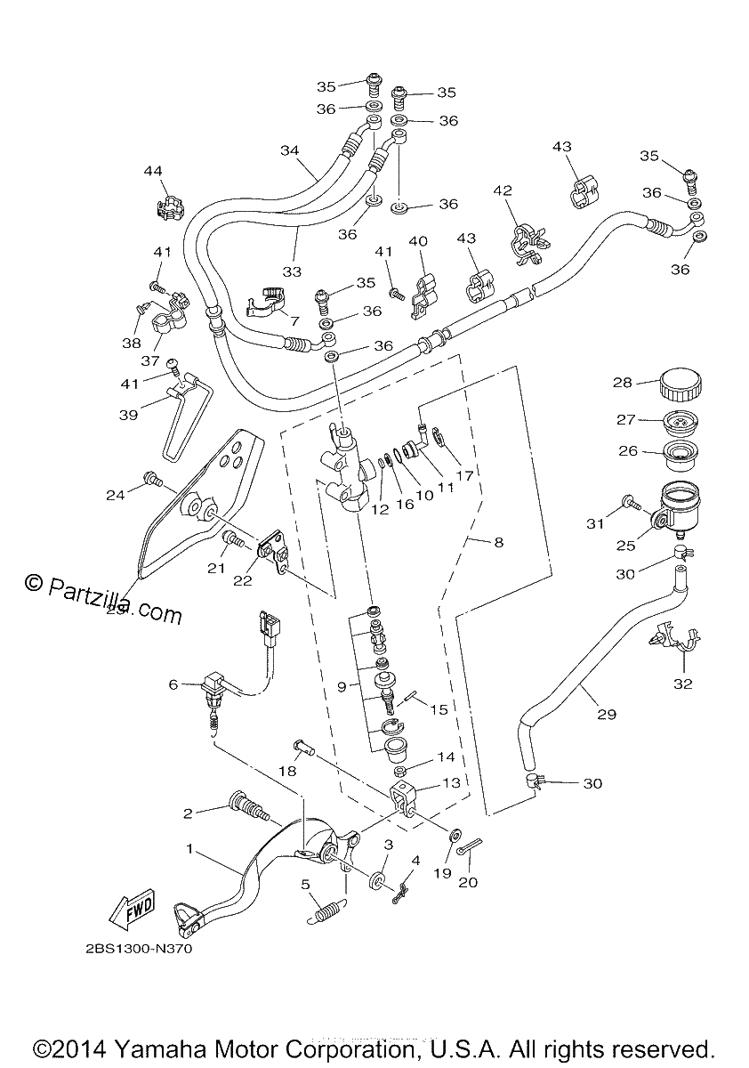 Diagrama de REAR MASTER CYLINDER