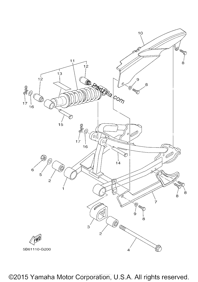 Diagrama de REAR ARM SUSPENSION