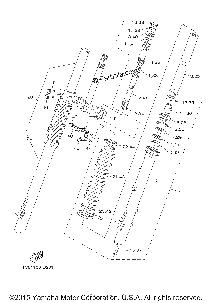 Diagrama de FRONT FORK