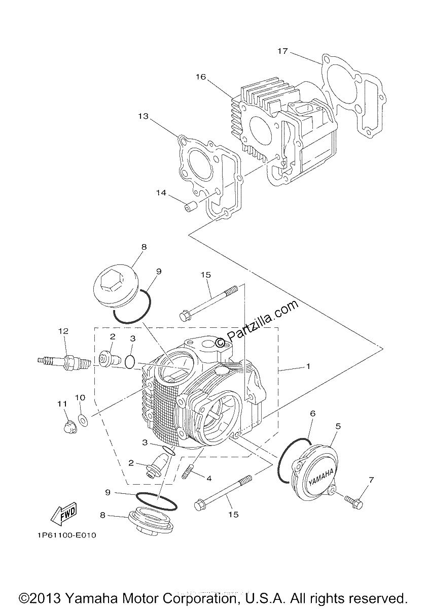 Diagrama de CYLINDER HEAD