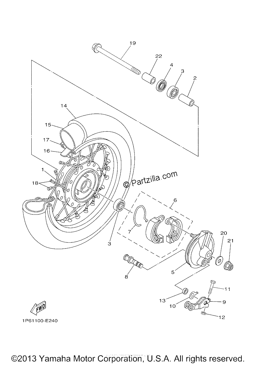 Diagrama de FRONT WHEEL