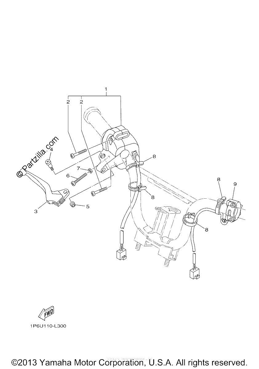 Diagrama de HANDLE SWITCH LEVER