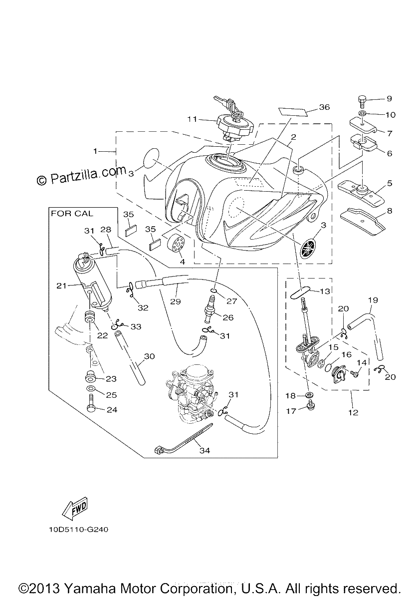 Diagrama de FUEL TANK