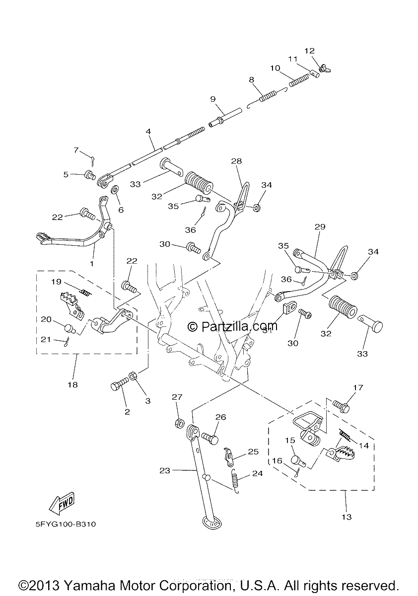 Diagrama de STAND FOOTREST