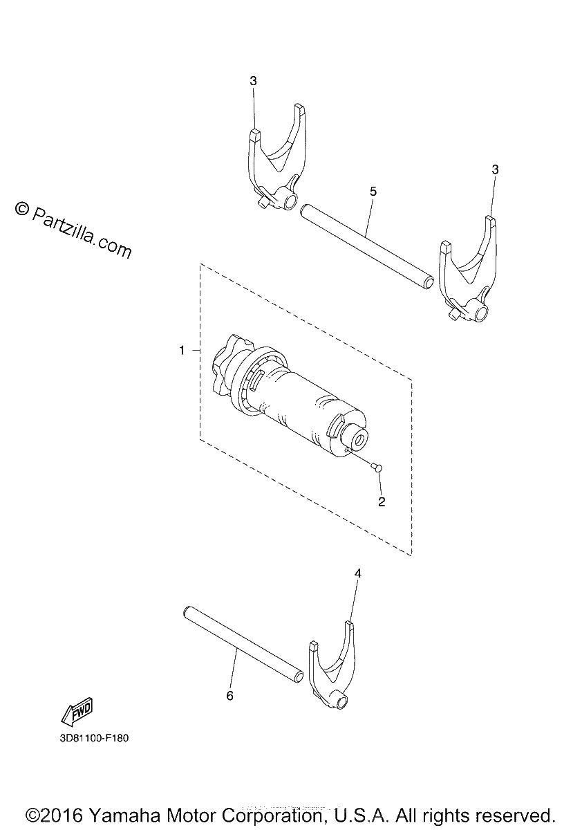 Diagrama de SHIFT CAM FORK