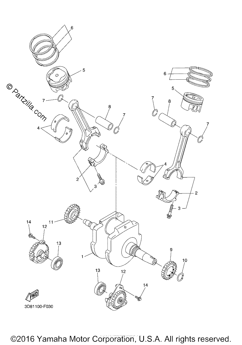 Diagrama de CRANKSHAFT PISTON