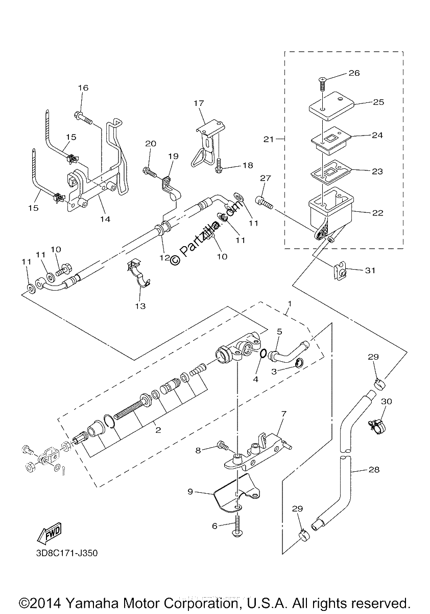 Diagrama de REAR MASTER CYLINDER