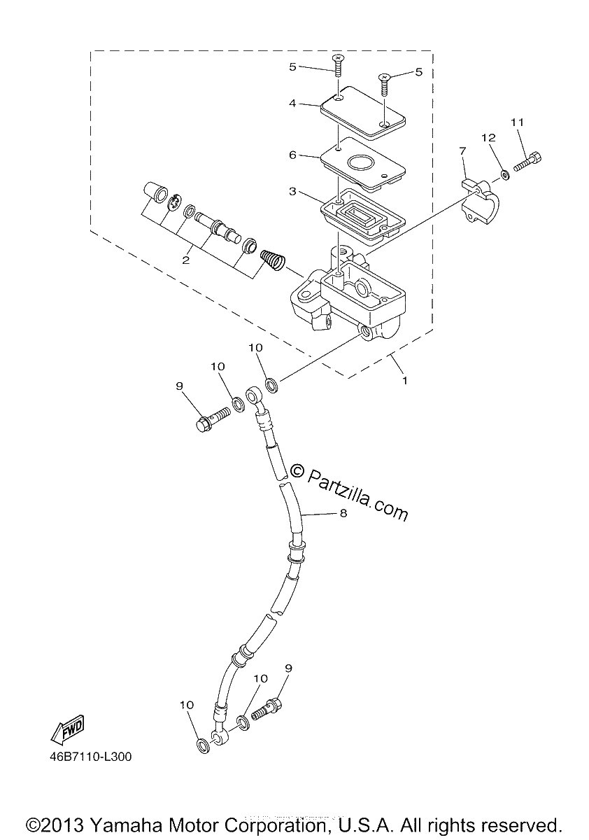 Diagrama de FRONT MASTER CYLINDER