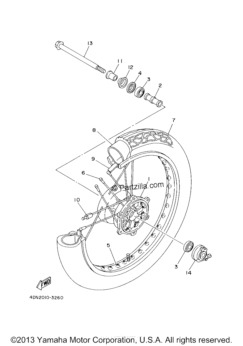 Diagrama de FRONT WHEEL
