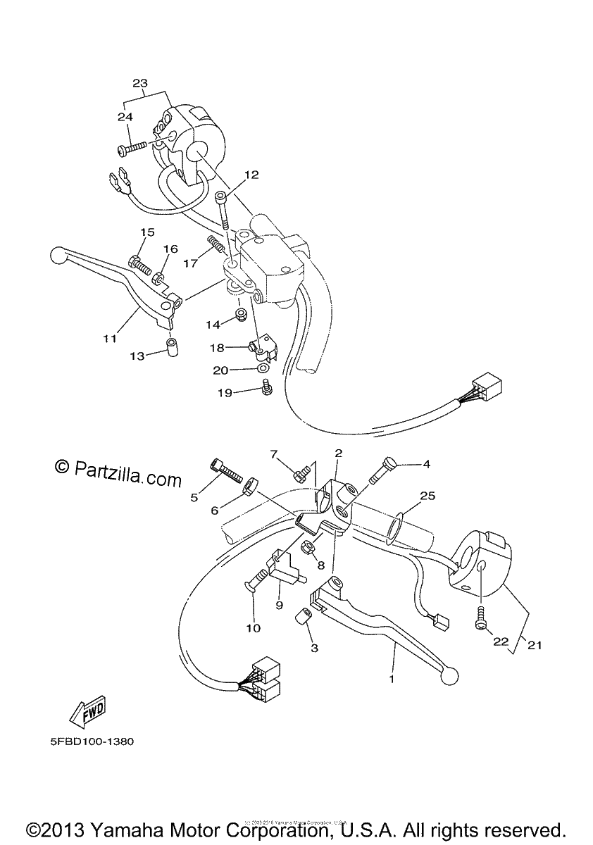 Diagrama de HANDLE SWITCH LEVER