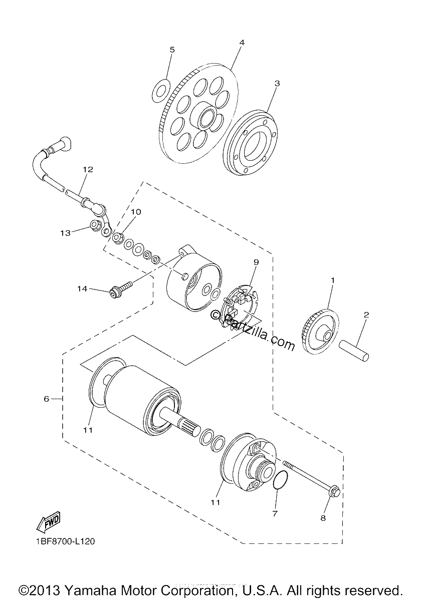 Diagrama de STARTER CLUTCH