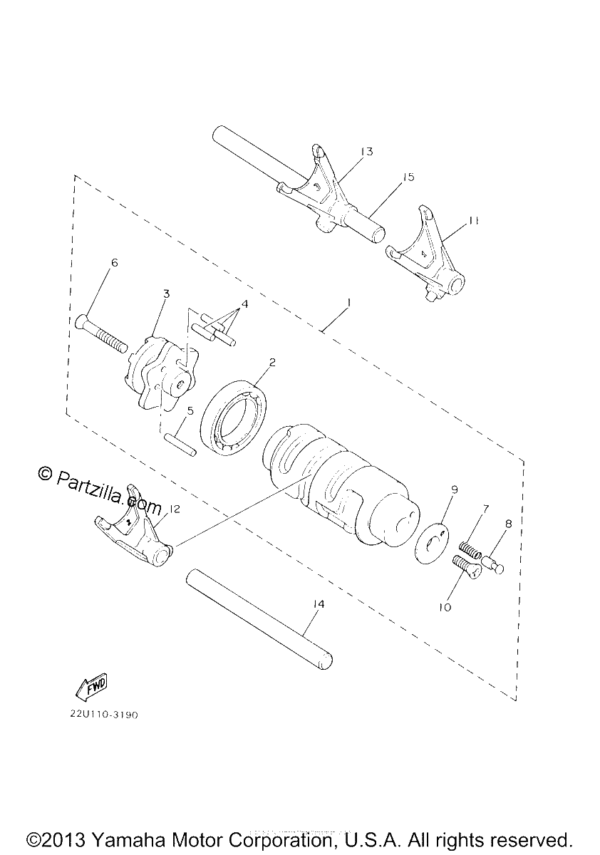 Diagrama de SHIFT CAM FORK