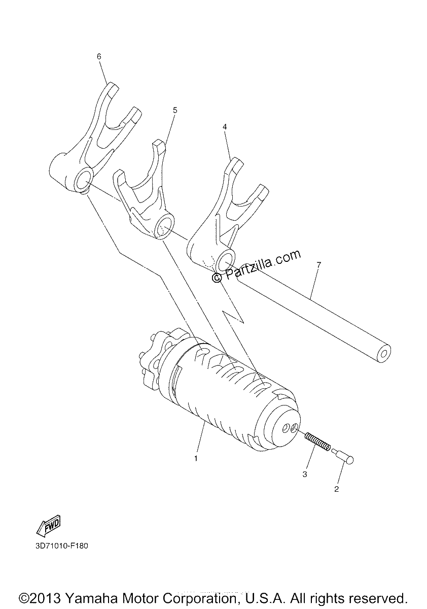 Diagrama de SHIFT CAM FORK