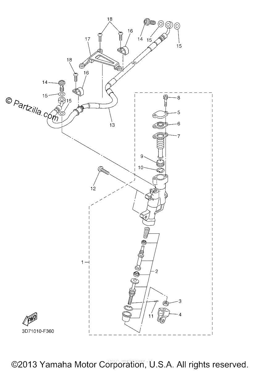 Diagrama de REAR MASTER CYLINDER