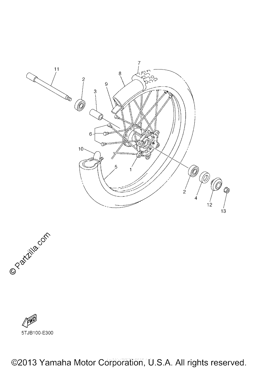 Diagrama de FRONT WHEEL