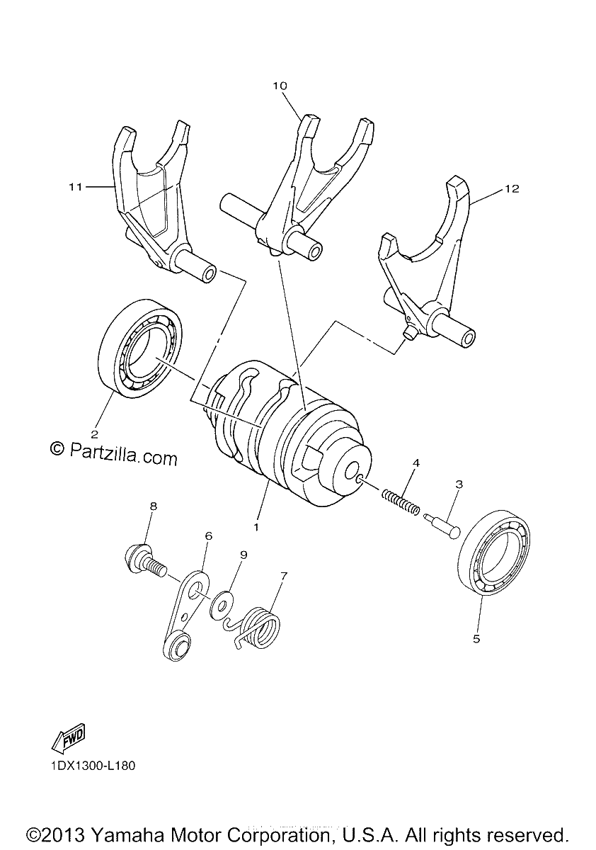 Diagrama de SHIFT CAM FORK