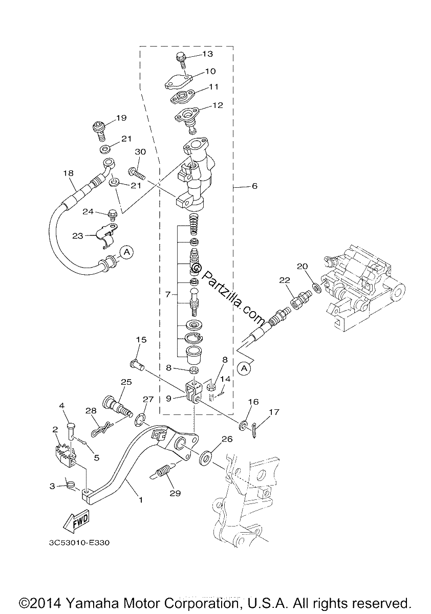 Diagrama de REAR MASTER CYLINDER