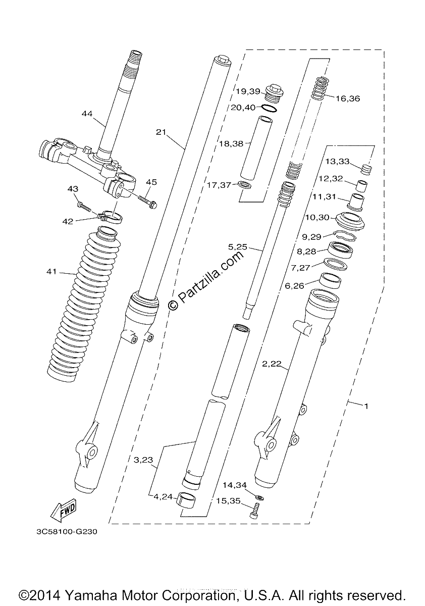 Diagrama de FRONT FORK