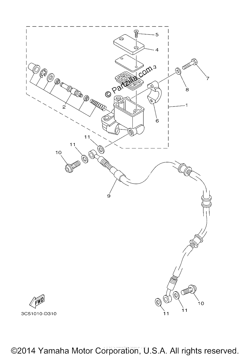 Diagrama de FRONT MASTER CYLINDER