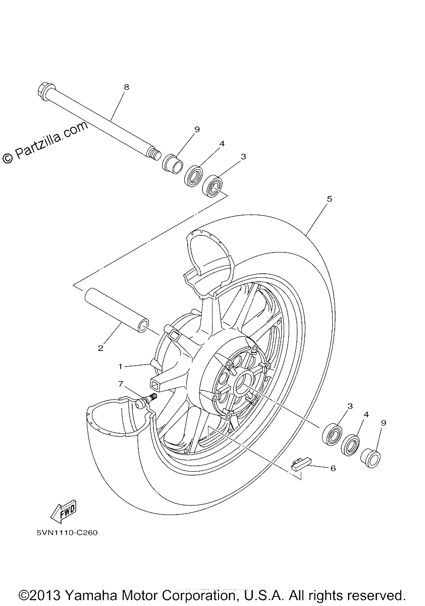 Diagrama de FRONT WHEEL