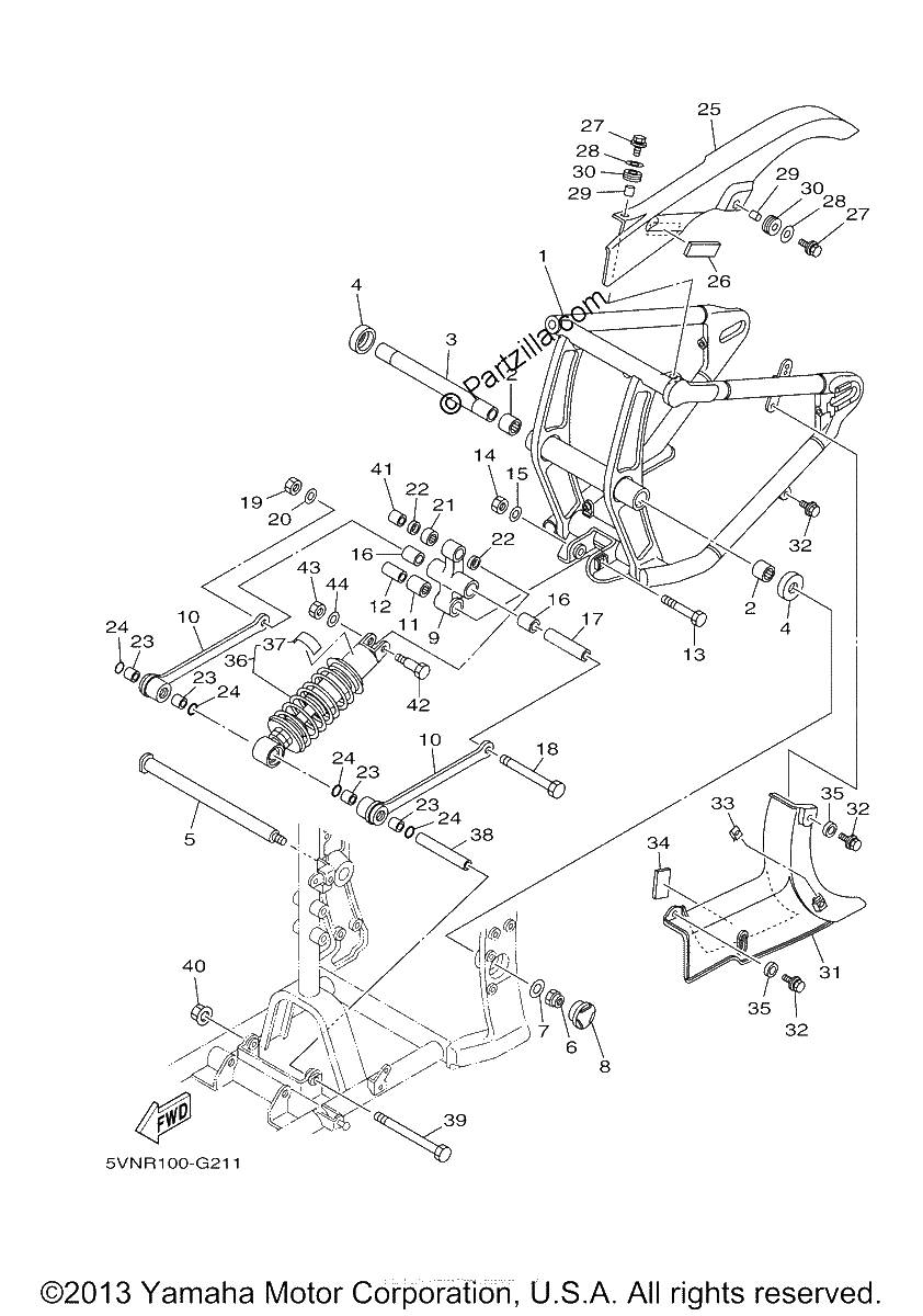 Diagrama de REAR ARM SUSPENSION