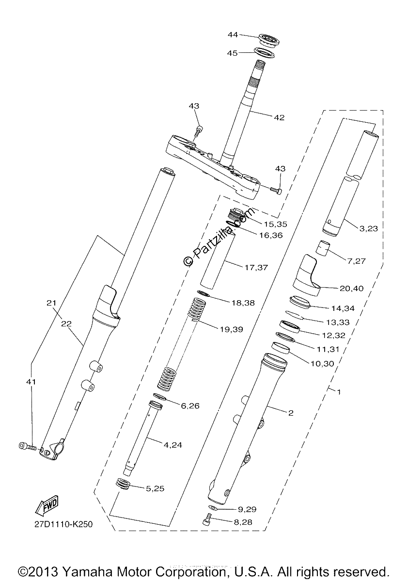 Diagrama de FRONT FORK