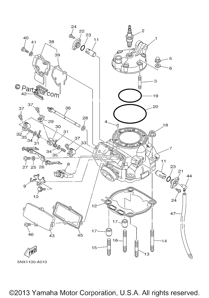 Diagrama de CYLINDER HEAD