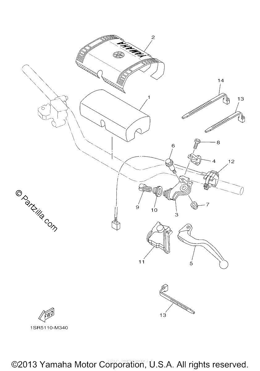 Diagrama de HANDLE SWITCH LEVER