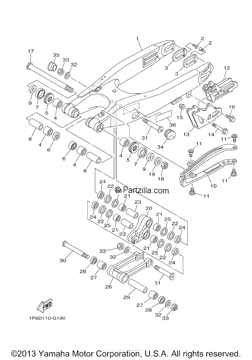 Diagrama de REAR ARM