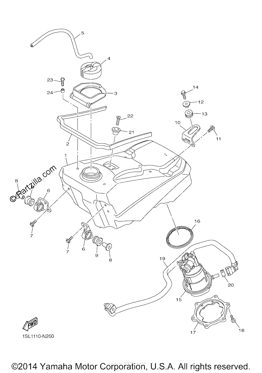 Diagrama de FUEL TANK